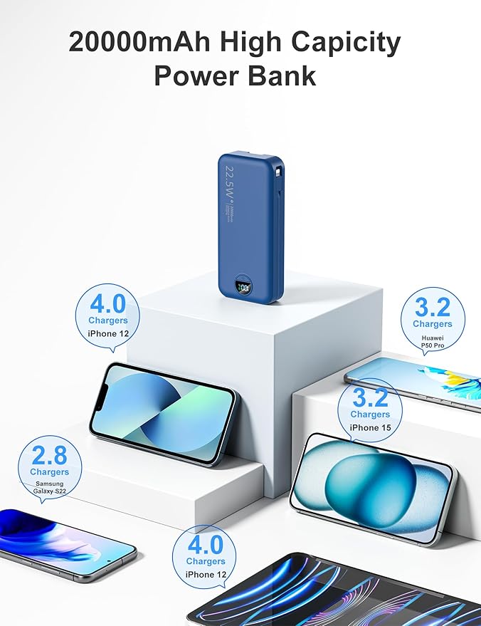 aonidi 20000mAh Ultra-Portable-Charger-Power-Bank PD20W