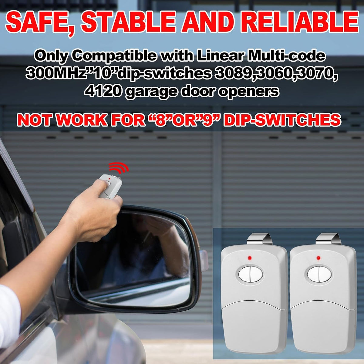 kingdder 6 pcs 2 button gate opener compatible, close-up detail
