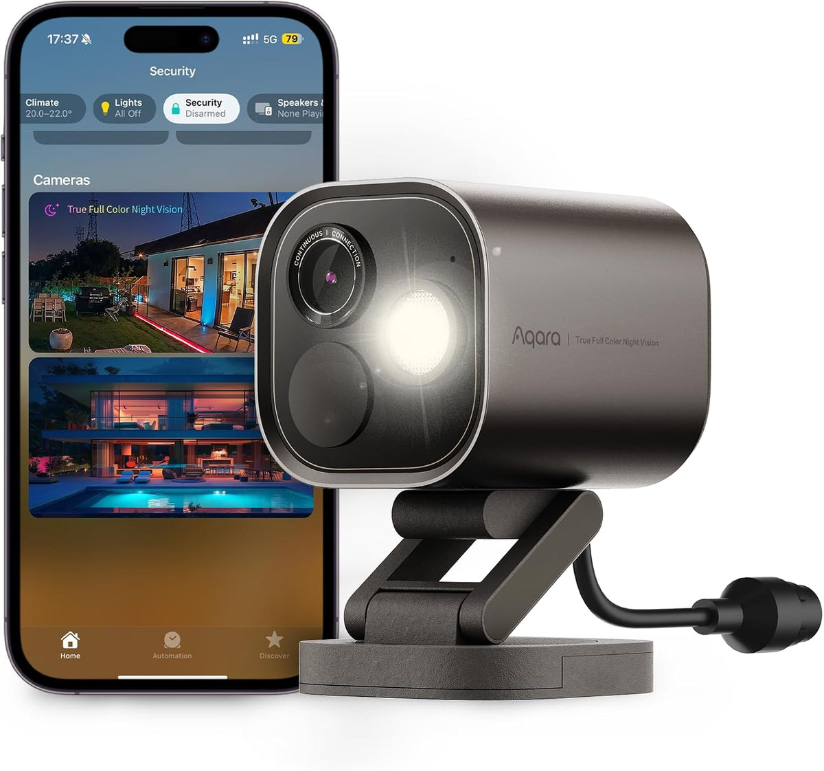 Aqara 4MP Camera Hub G5 Pro PoE, True Color Night Vision Security Camera Outdoor