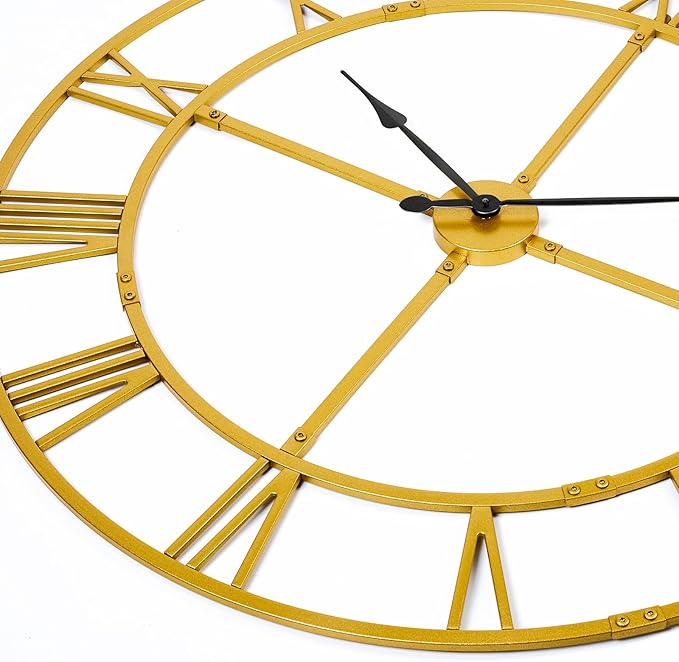 Ohweog Large Wall Clock for Living Room Decor – 40 Inch Silent Non-Ticking