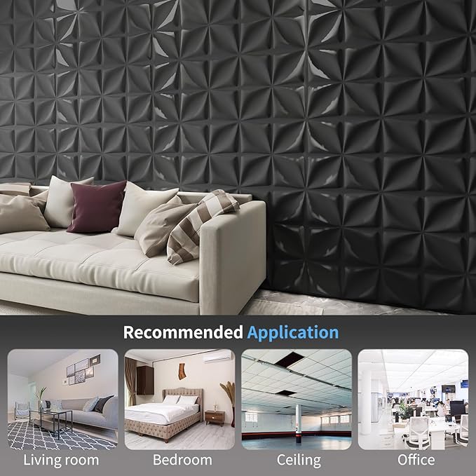 Art3d Decorative 3D Wall Panel, 32 Sq.FT PVC Interior Wall Decor