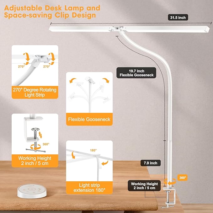 Pzloz Led Desk Lamp for Office Home