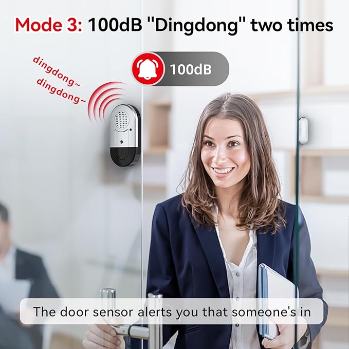 Sanjie Door Alarms When Opened, Door Window Alarm Sensors (10 Pack)