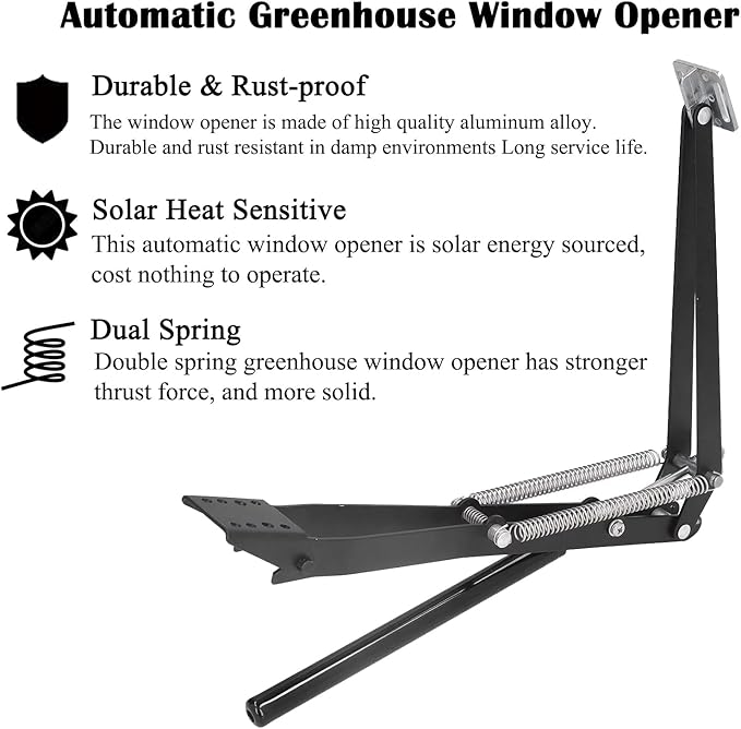 2X Auto Vent Opener Solar Automatic Window Opener (2 Pack)