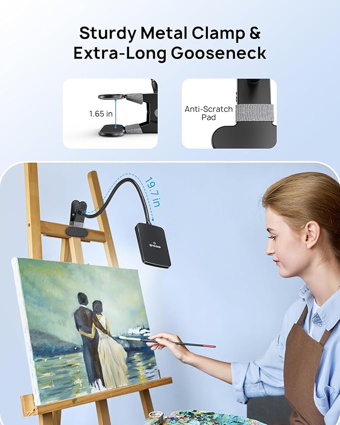 TROND LED Desk Lamp with Clamp, 1000LM Super Bright 3-Level Dimmable Desk Light