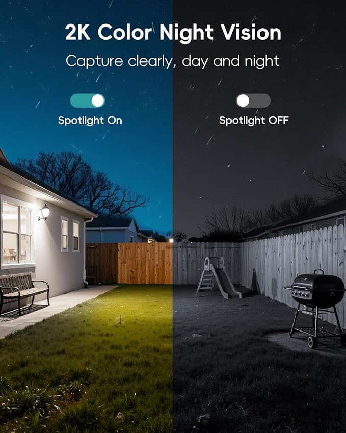 ZUMIMALL 2K Solar Security Cameras Wireless Outdoor | 360° PTZ View Control via