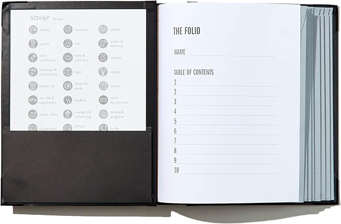 Savor | The Folio™ Document Organizer 2025 Edition | Premium Life Binder
