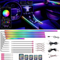 Acrylic Interior Car LED Strip Lights, Colorful 18-in-1 Car Ambient Lighting Kit