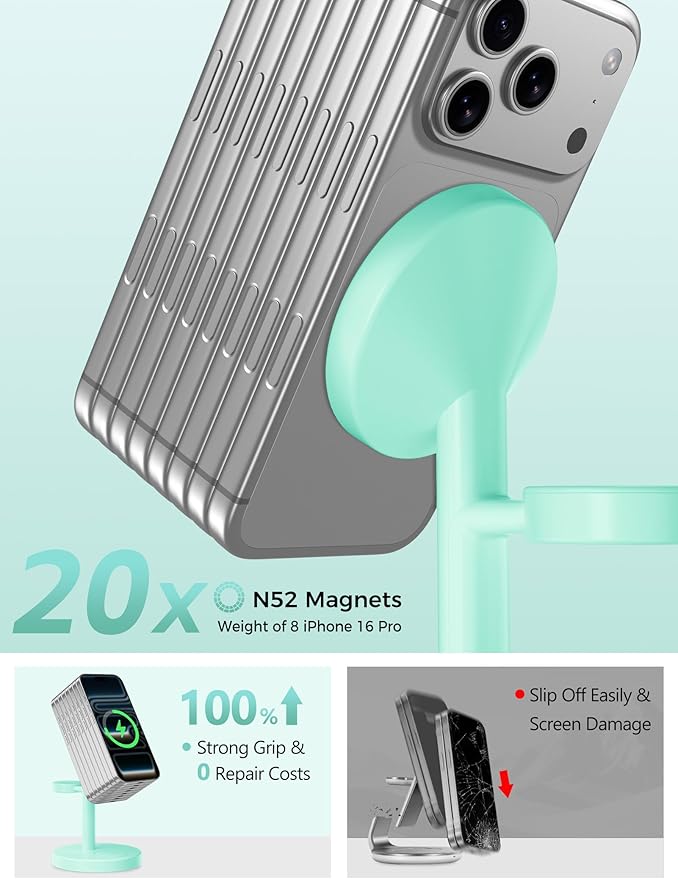 Aeinidi 2026 3 in 1 Wireless Charging Station Compatible