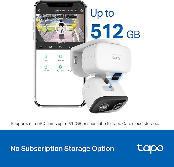 Tapo 2K Indoor/Outdoor Pan/Tilt Wired Security Camera (2-Pack)