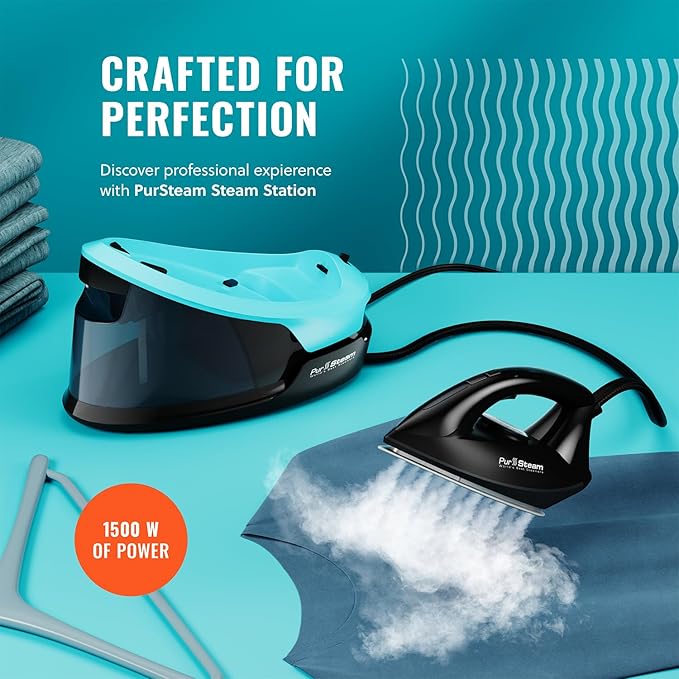 Pursteam Steam Station Max Ceramic Soleplate Steam Iron