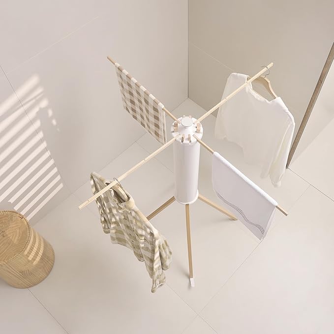 JOOM Four Legs Clothes Drying Rack, Garment Rack Portable and Foldable Space