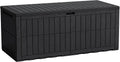 Flamaker 180 Gallon Large Outdoor Storage Box Waterproof, XL Resin Deck Box