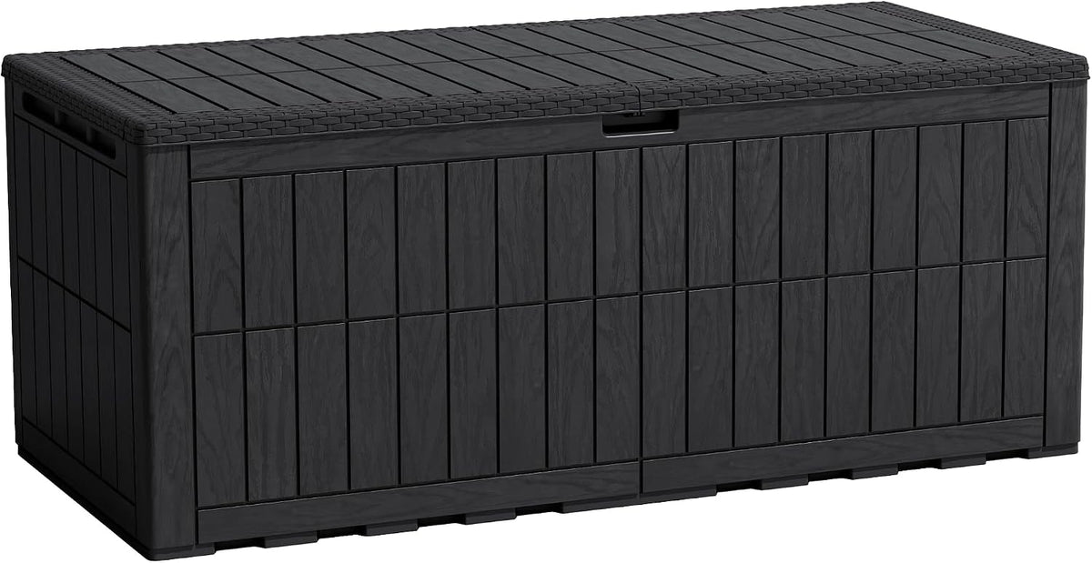 Flamaker 180 Gallon Large Outdoor Storage Box Waterproof, XL Resin Deck Box