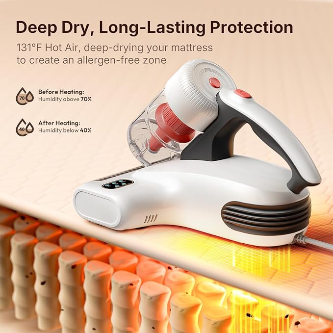 JIGOO J200 Improve Sleep Mattress Vacuum Cleaner Uv Sanitizing, Deep Cleaning