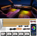 Acrylic Interior Car Lights, WEBUPAR Car Accessories 10 in 1 Car LED Strip