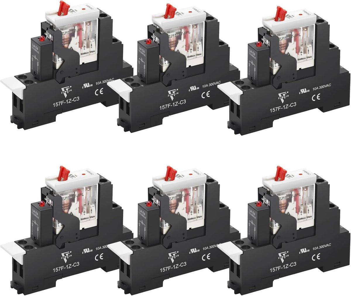 6Pcs 12 Amp Power Relay Switch Electromagnetic