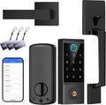 BEBASIA APP Fingerprint Smart Door Lock with Front Door Handle Sets