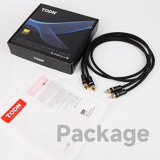 TODN Audiophile RCA Cables 3ft