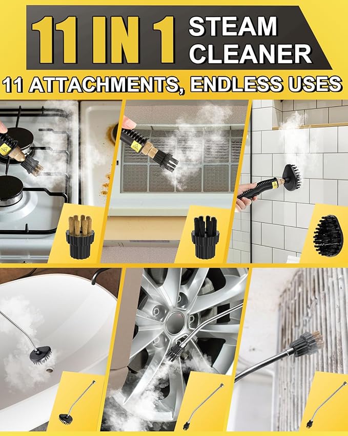 Heavy Duty Steam Cleaner for Home, Fast Heating & 1.2L Tank, 6-Level Adjustable