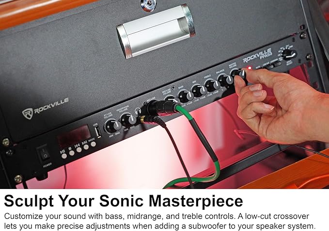 Rockville PPA53 Preamp Pro 1U Preamplifier w/Bluetooth, USB/Computer Interface