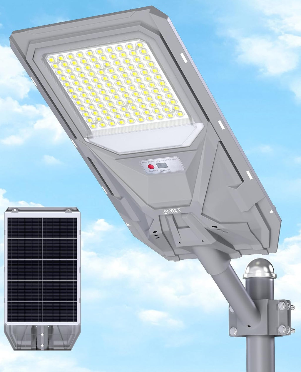 JAYNLT X-8500W Solar Street Lights Outdoor,Dusk to Dawn Solar Flood Lights