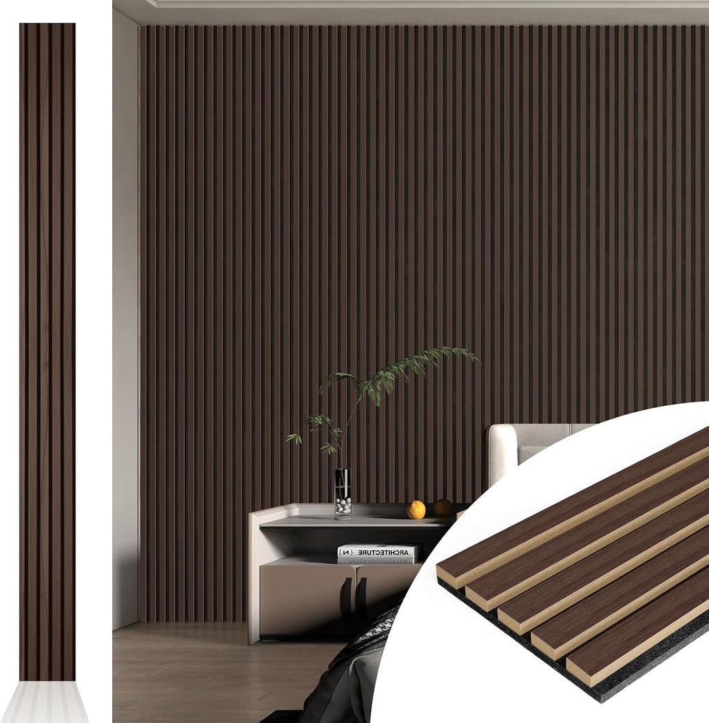 Art3d 4pcs-107 x 8in Slat Acoustic Panel