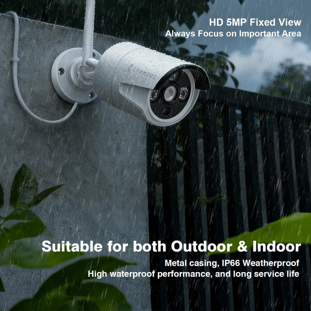 wireless security camera system with 10.1" monitor 4pcs, close-up detail