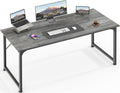 Huuger Computer Desk, 55 Inch Home Office Desk, Gaming Writing Work from Home
