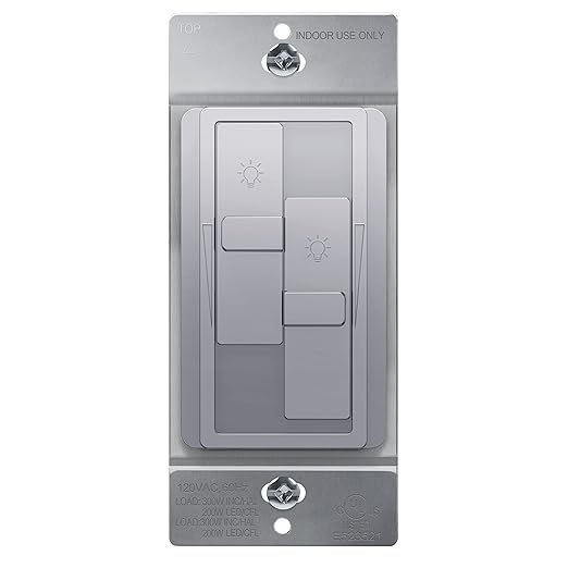 TOPGREENER Elite Series Kalide Dual Load Dimmer Light Switch, Double LED Dimmer