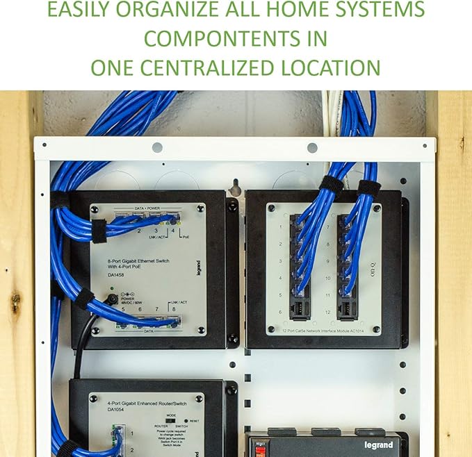 Legrand - OnQ 14 Inch Cable Management, In-Wall 20-Gauge Media Box, Structured