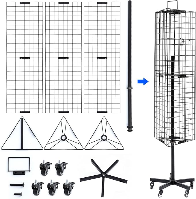 NectaCol Triangular Gridwall Panel Display Stand (12pcs)