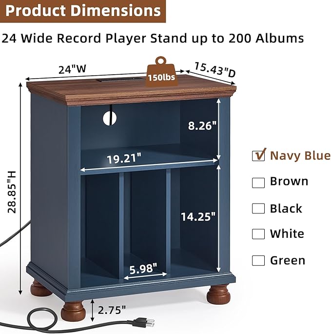 Joaxswe Record Player Stand