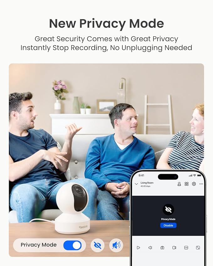 REOLINK Smart 4K UHD Pan & Tilt Dual-Band Wi-Fi 6 Indoor Security Camera