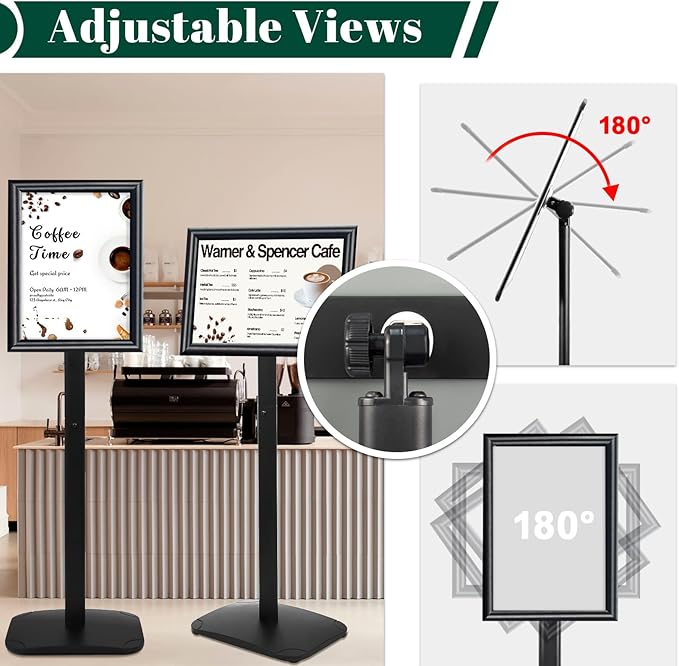Mutualsign 3Pcs Heavy Duty Pedestal Sign Holder
