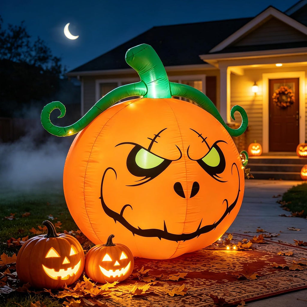 5FT Halloween Inflatables Pumpkin Outdoor Decorations Yard Decor