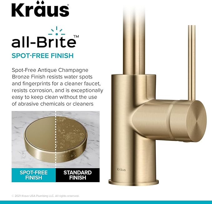 KRAUS Oletto Single Handle Kitchen Bar Faucet