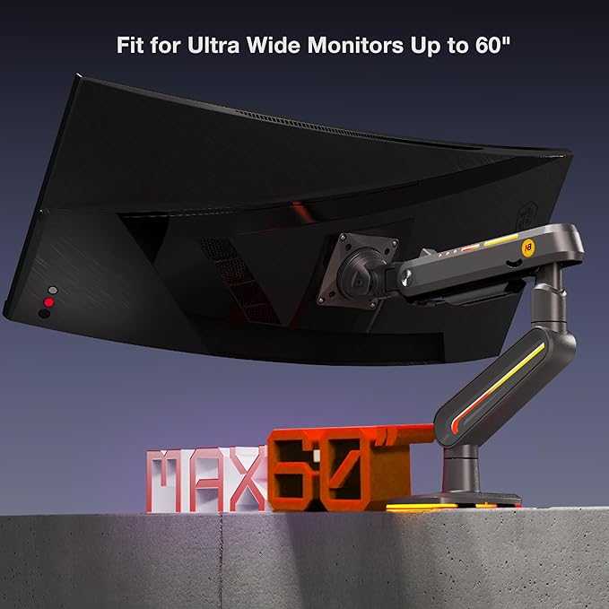 NB Designer Gaming Monitor Arm for 32 to 60 Inches Screen, Load up to 20 kg