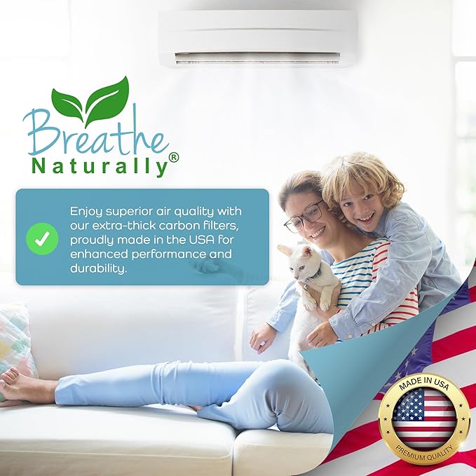 Breathe Naturally Universal Cut To Fit Carbon Activated Air Filter (Pack of 4)