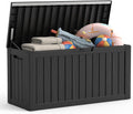 Outdoor Deck Storage Box, 90 Gallon Deck Box,Lockable Patio Storage Bench