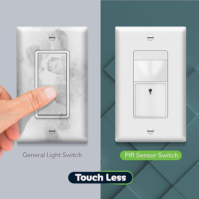 TOPGREENER Motion Sensor Switch, PIR Sensor (6 Pack)