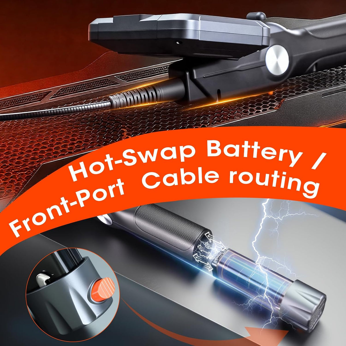 Articulating Borescope Camera with Light for Automotive,HVAC&Mechanics