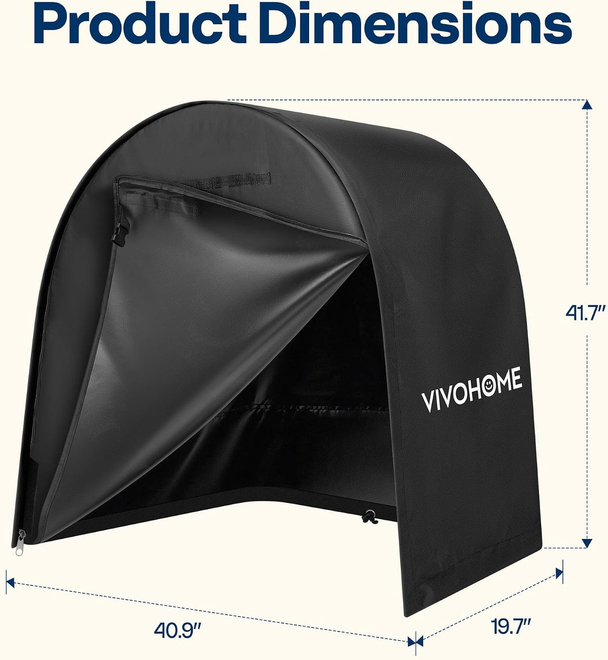 vivohome 40 inches firewood log hoop cover only on a desk or shelf