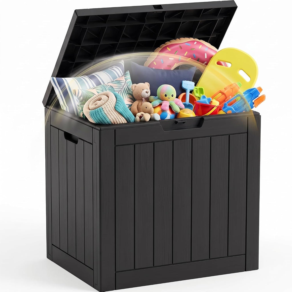 EFU Outdoor Storage Box 45 Gallon Deck Box, Waterproof Resin