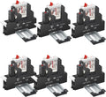 6 Pcs 24VAC Relay Electromagnetic Power Relay 12 Amp 5Pins SPDT 1NO 1NC