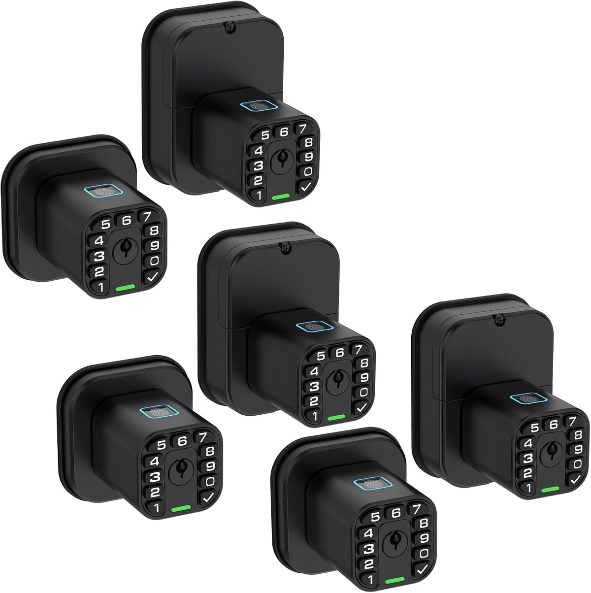 Richelock IU53 Double-Sided Fingerprint & Keypad Door Lock, All-Weather, Fully Waterproof Biometric Entry with Dual-Sided Codes, Same Key Both Sides for for Outdoor, Indoor, Gate, Fence