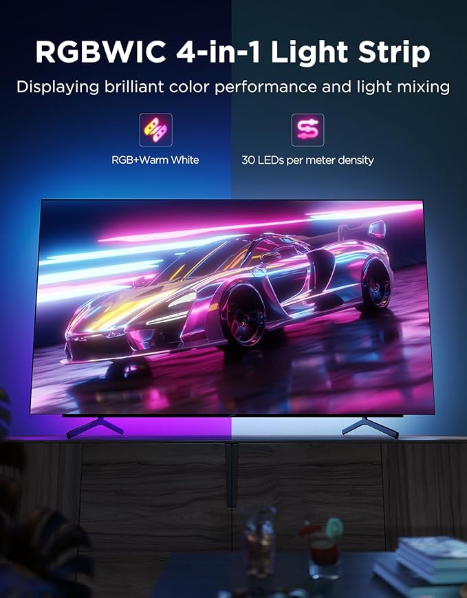 Govee TV LED Backlight 2, 14.4ft Cuttable TV Lights