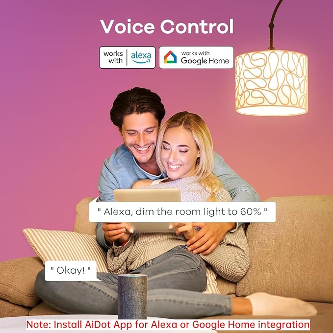 Linkind Smart Light Bulbs with Remote Control, Smart Bulb That Work with Alexa