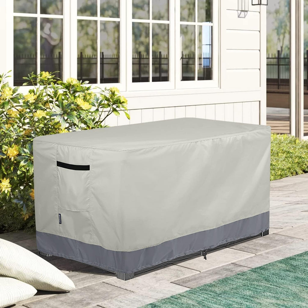 patio deck box cover waterproof, 52l x 28w on a desk or shelf