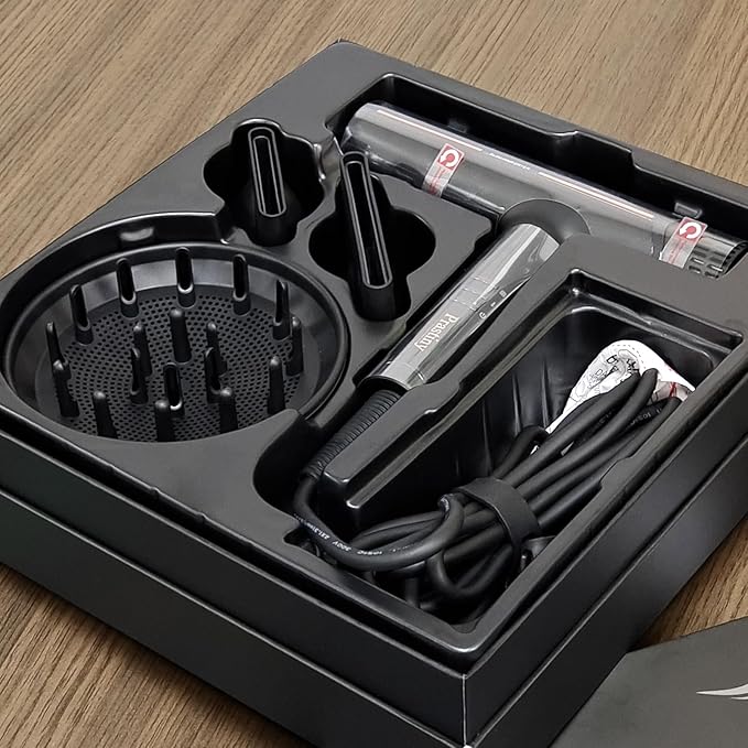 Prastiny Hair Dryer with Diffuser: Professional High Speed Quiet Ionic Blow